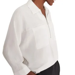 Cynthia Zip Front Shirt Women Tops