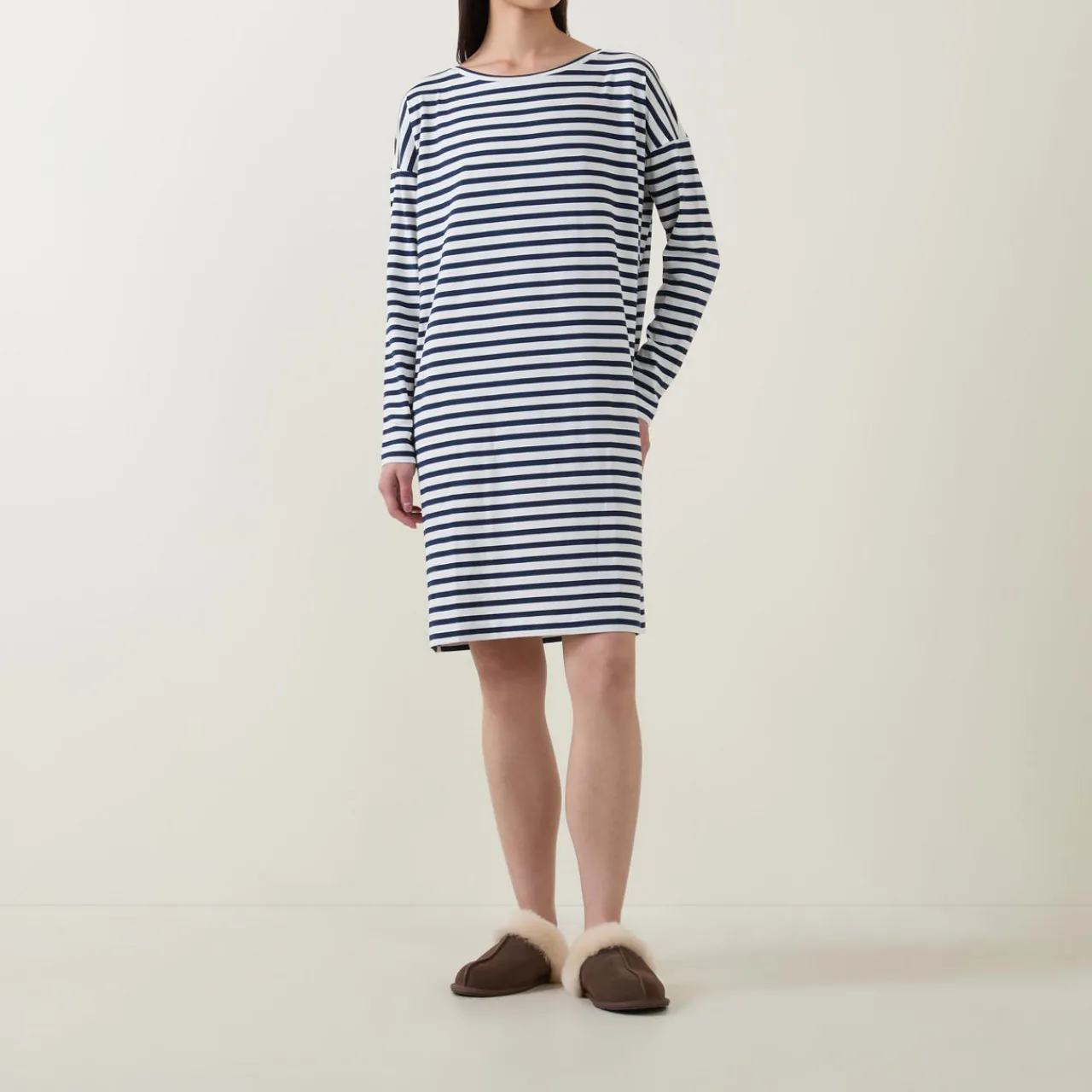 Hot Cyra Stripe Night Dress Women Sleepwear