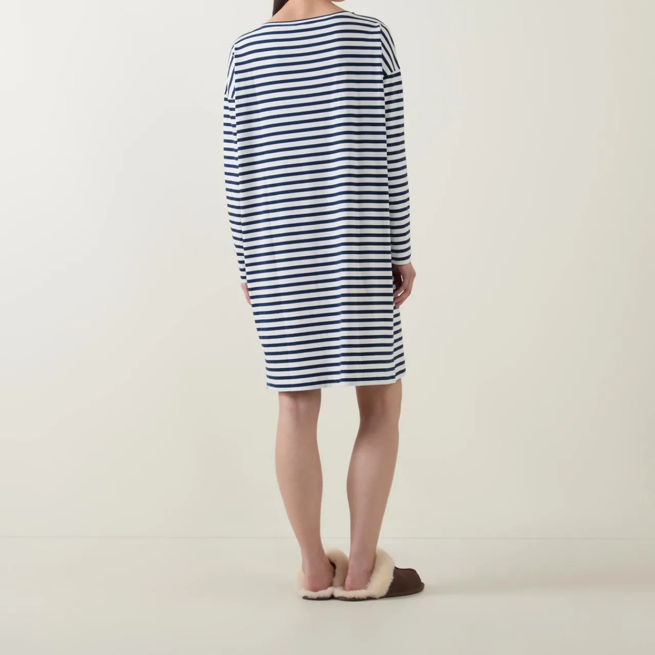 Hot Cyra Stripe Night Dress Women Sleepwear