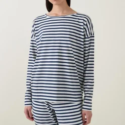New Cyra Stripe Pyjama Top Women Sleepwear