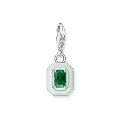 3D Green Octagon Charm Women Charms
