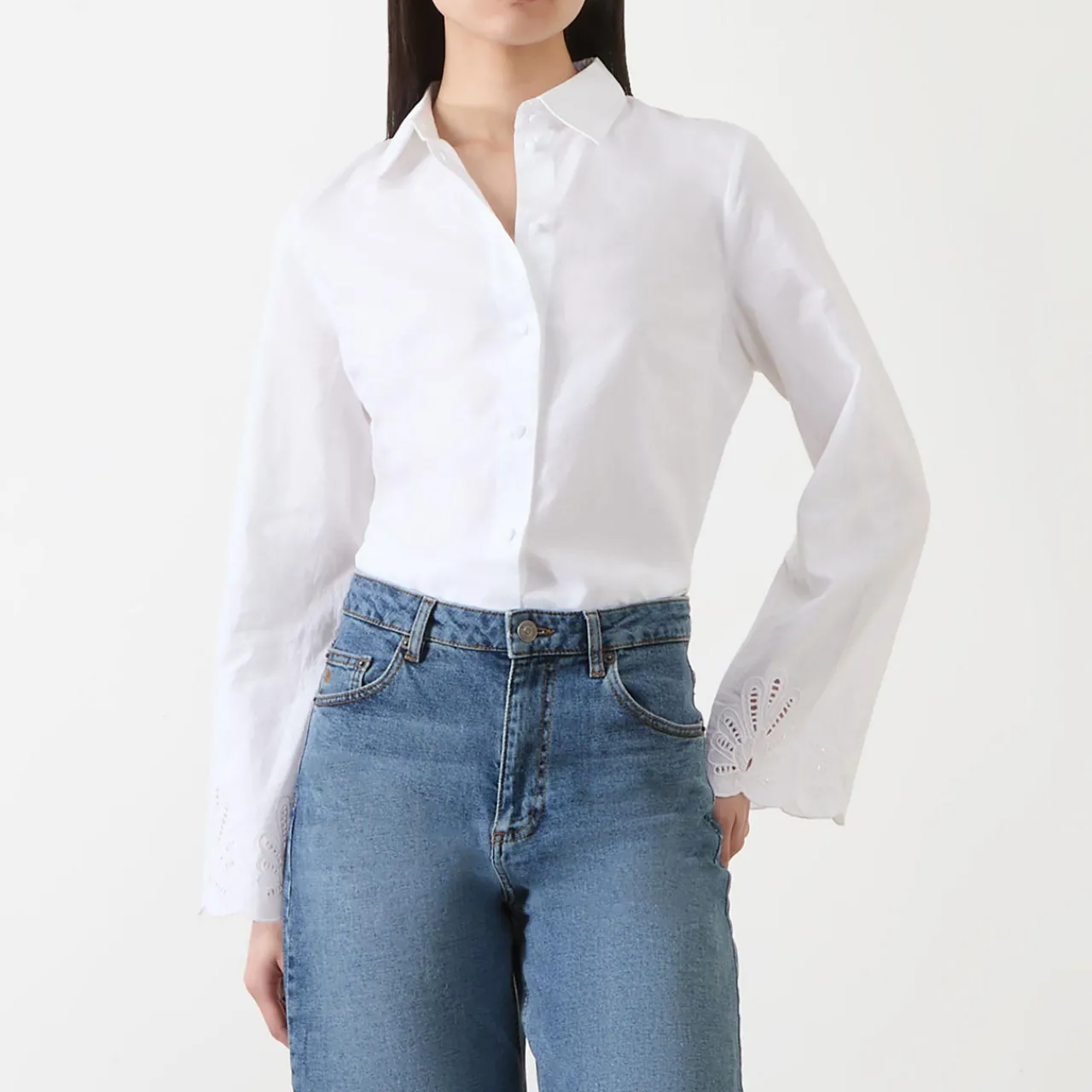 New Dahlia Broderie Anglaise Shirt Women Tops