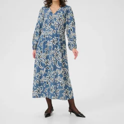 Dahlia Paisley Flared Dress Women Dresses