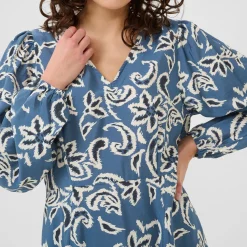 Dahlia Paisley Flared Dress Women Dresses