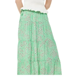 Clearance Daisy Meadow Print Side Tie Midi Skirt Women Skirts