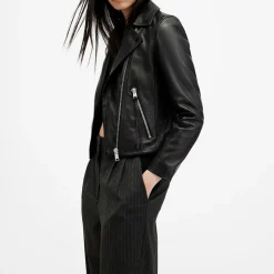 Discount Dalby Leather Biker Jacket Women Coats & Jackets