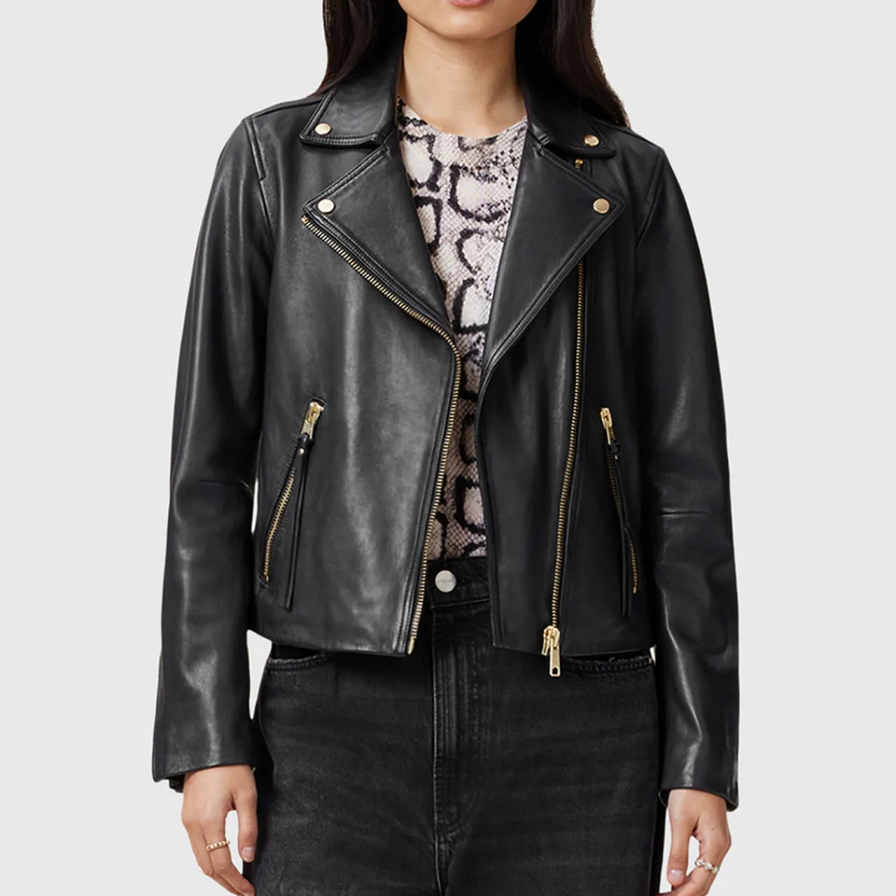 Best Dalby Leather Biker Jacket Women Coats & Jackets