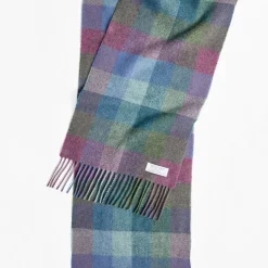 New Damask Check Lambswool Scarf Women Scarves