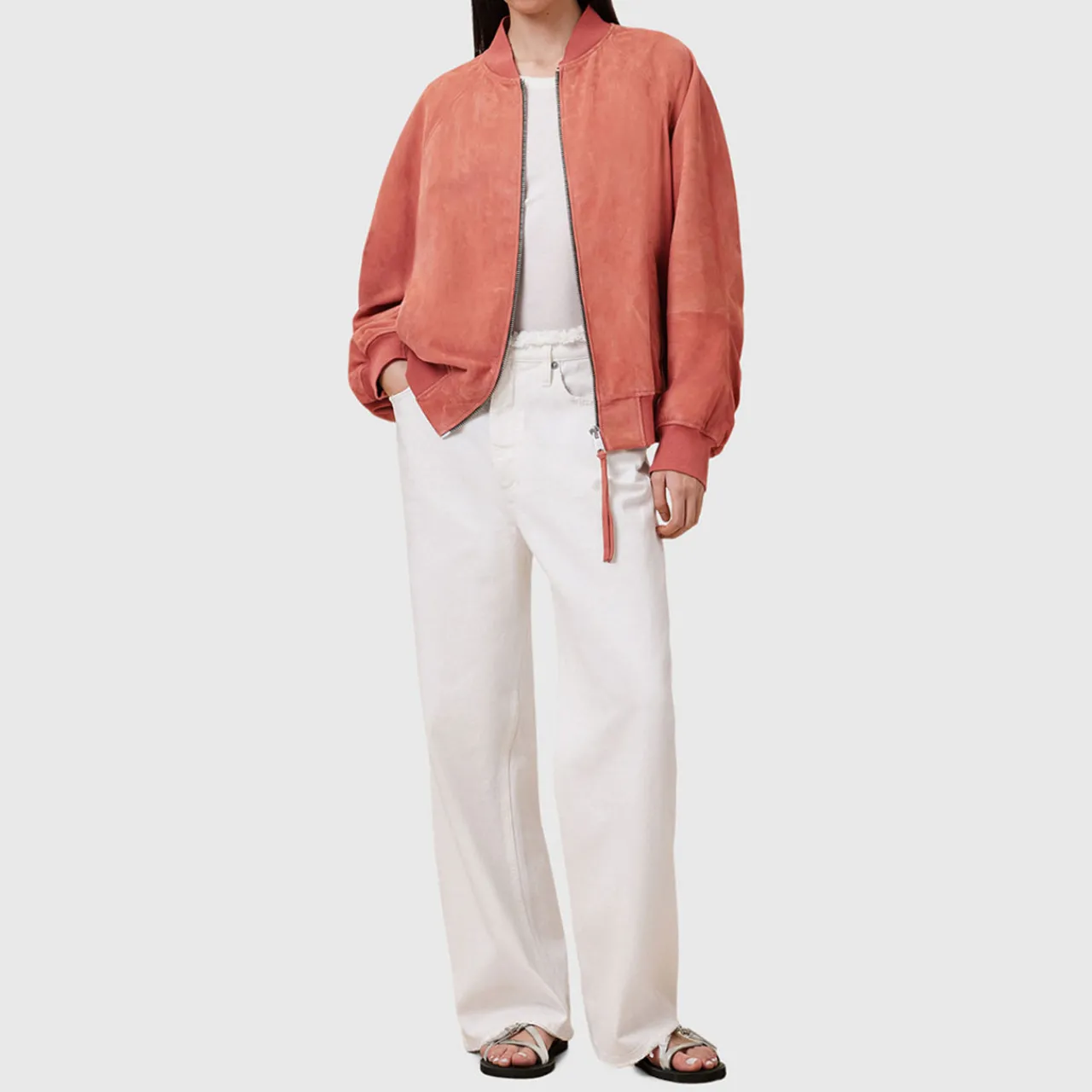 Hot Dana Suede Bomber Jacket Women Coats & Jackets