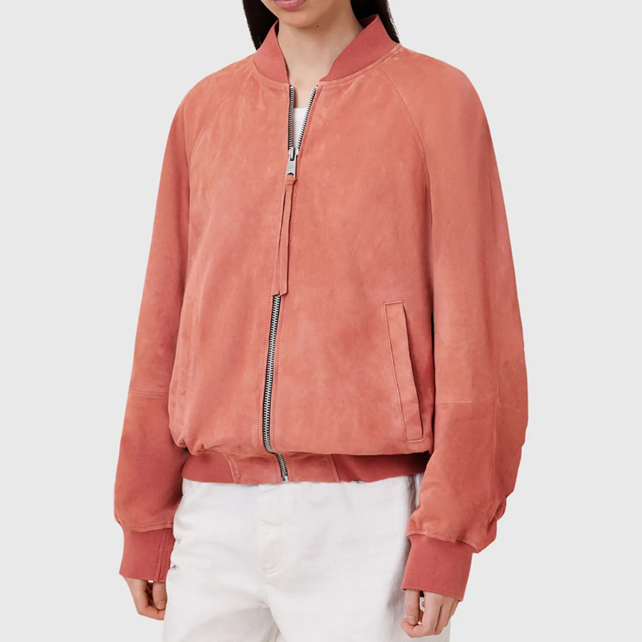 Hot Dana Suede Bomber Jacket Women Coats & Jackets