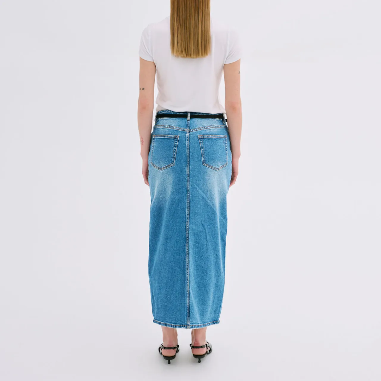 Hot Dango Mid-Rise Denim Skirt Women Skirts