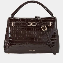Daniella Large Croc-Embossed Tote Bag Women Top Handle Bags|Tote Bags