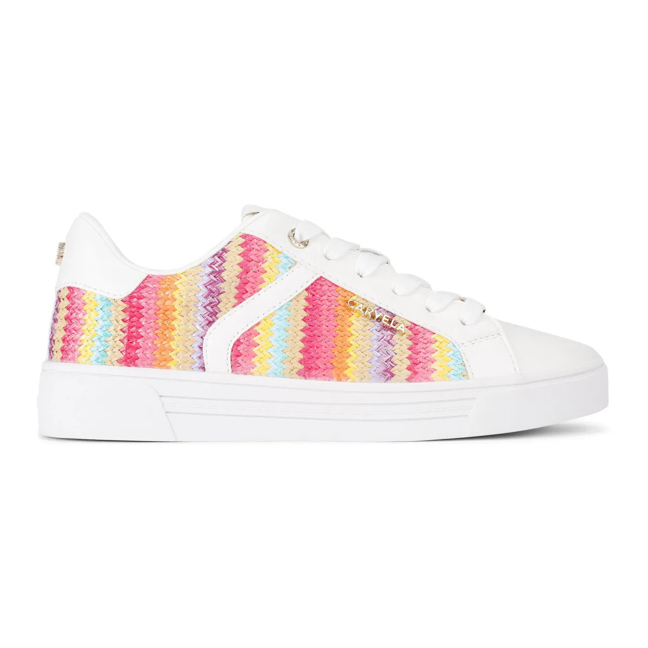 Outlet Daze Striped Lace-Up Trainers Women Trainers