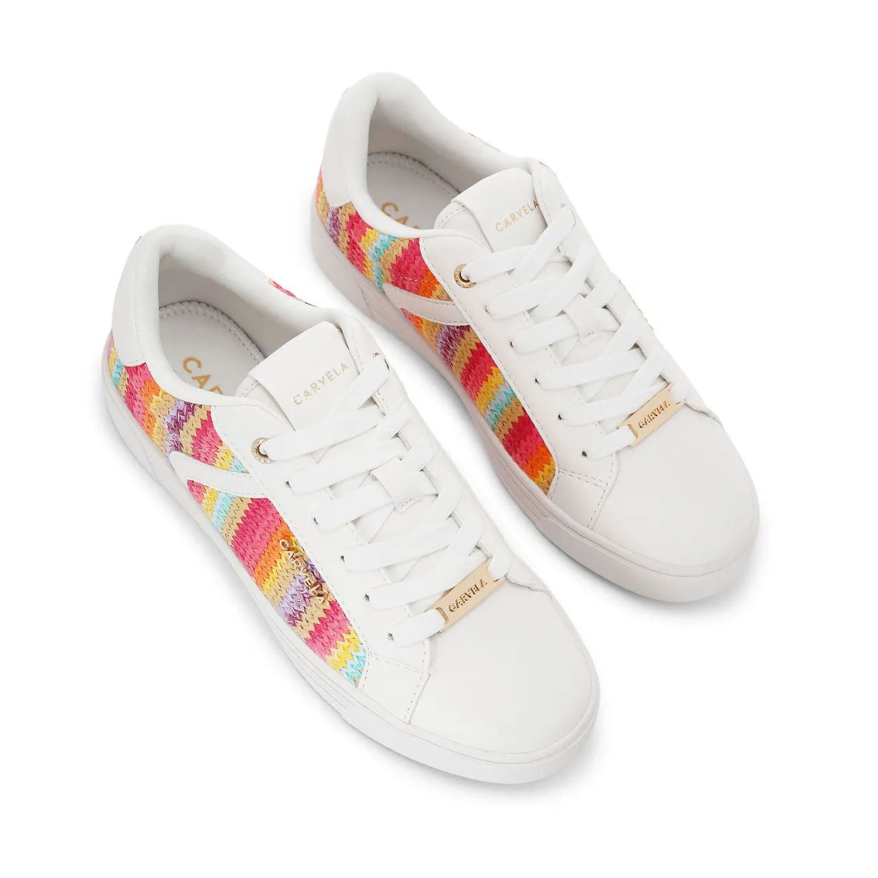 Outlet Daze Striped Lace-Up Trainers Women Trainers