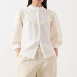 Dea Embroidered Blouse Women Tops