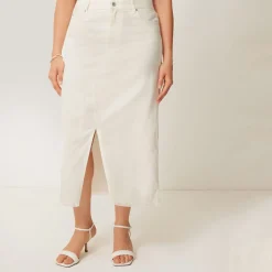 Hot Denim Slit Skirt Women Skirts
