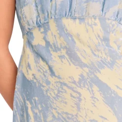 Discount Devore Swirl Velvet Midi Dress Women Dresses