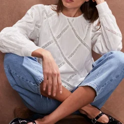 Hot Diamond Lace Blouse Women Tops