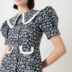 Ditsy Jacquard Mini Dress Women Dresses|Occasion Dressing