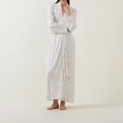 Sale Ditsy Print Longline Robe Women Sleepwear