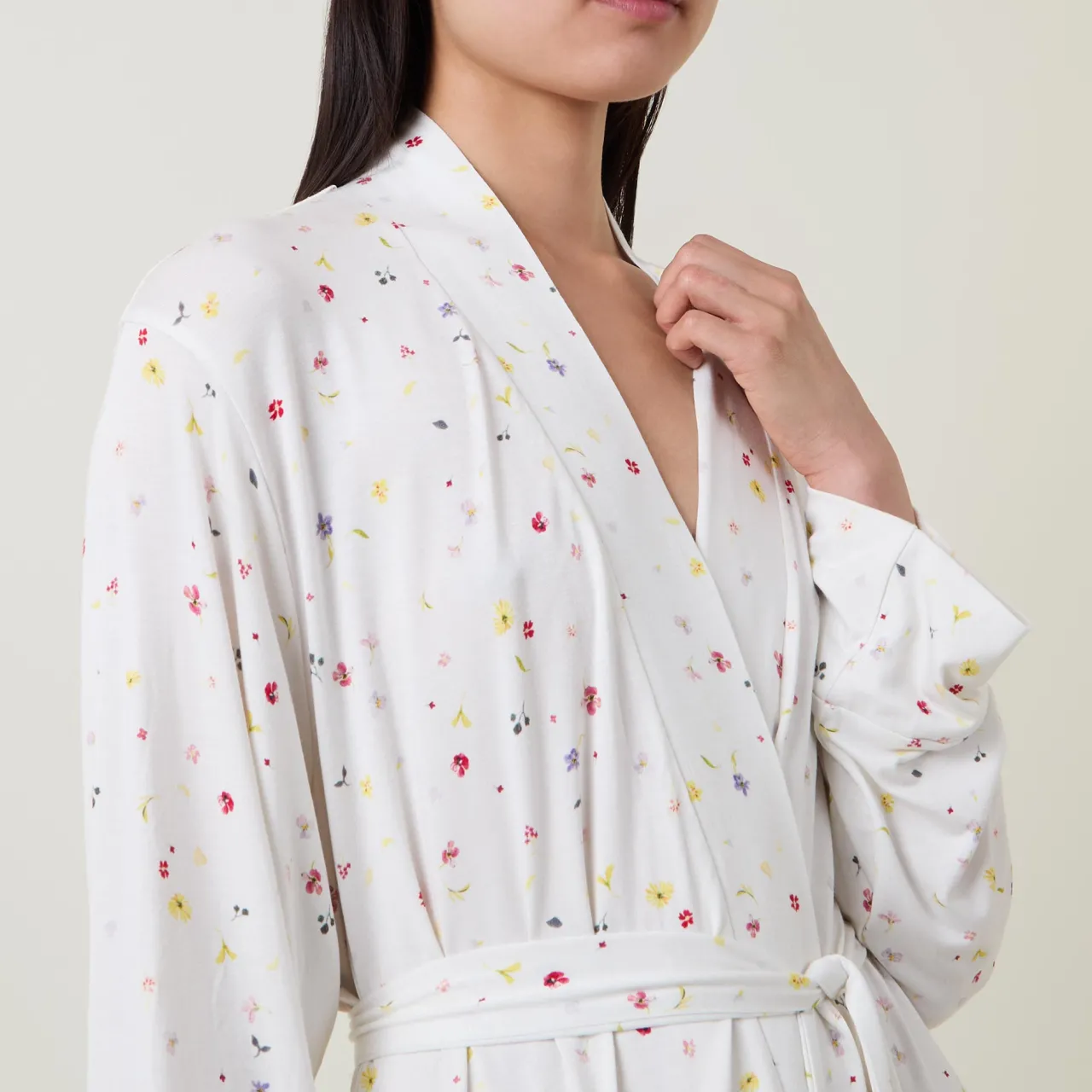Sale Ditsy Print Longline Robe Women Sleepwear