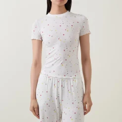Ditsy Print Pyjama Top Women Sleepwear