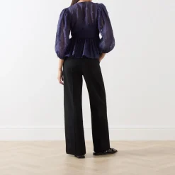 Clearance Ditzy Floral Peplum Blouse Women Tops