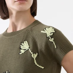Hot Dizzy Floral Knit Top Women Sweaters & Cardigans