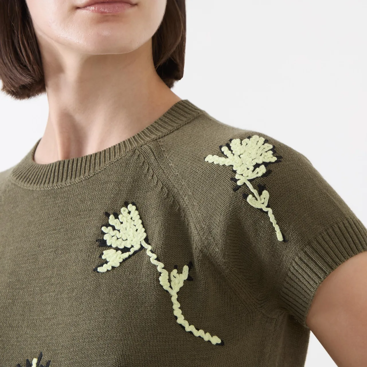 Hot Dizzy Floral Knit Top Women Sweaters & Cardigans