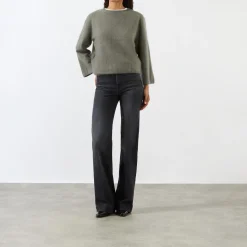 Hot Dojo Modern Flared Jeans Women Denim