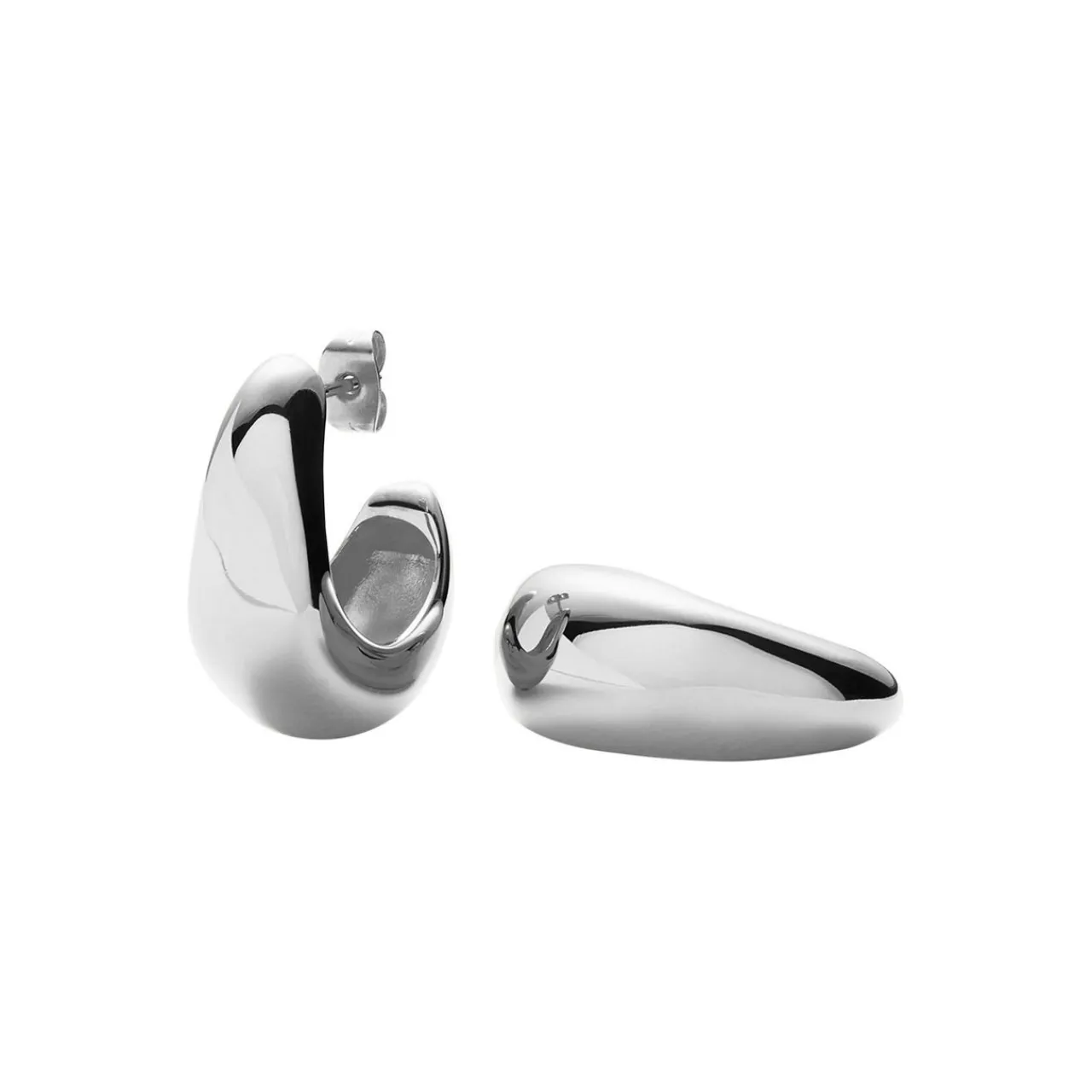 Clearance Dome Medium Hoop Earrings Women Earrings
