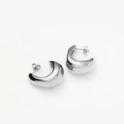 Clearance Dome Medium Hoop Earrings Women Earrings