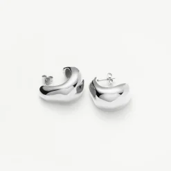 Clearance Dome Medium Hoop Earrings Women Earrings