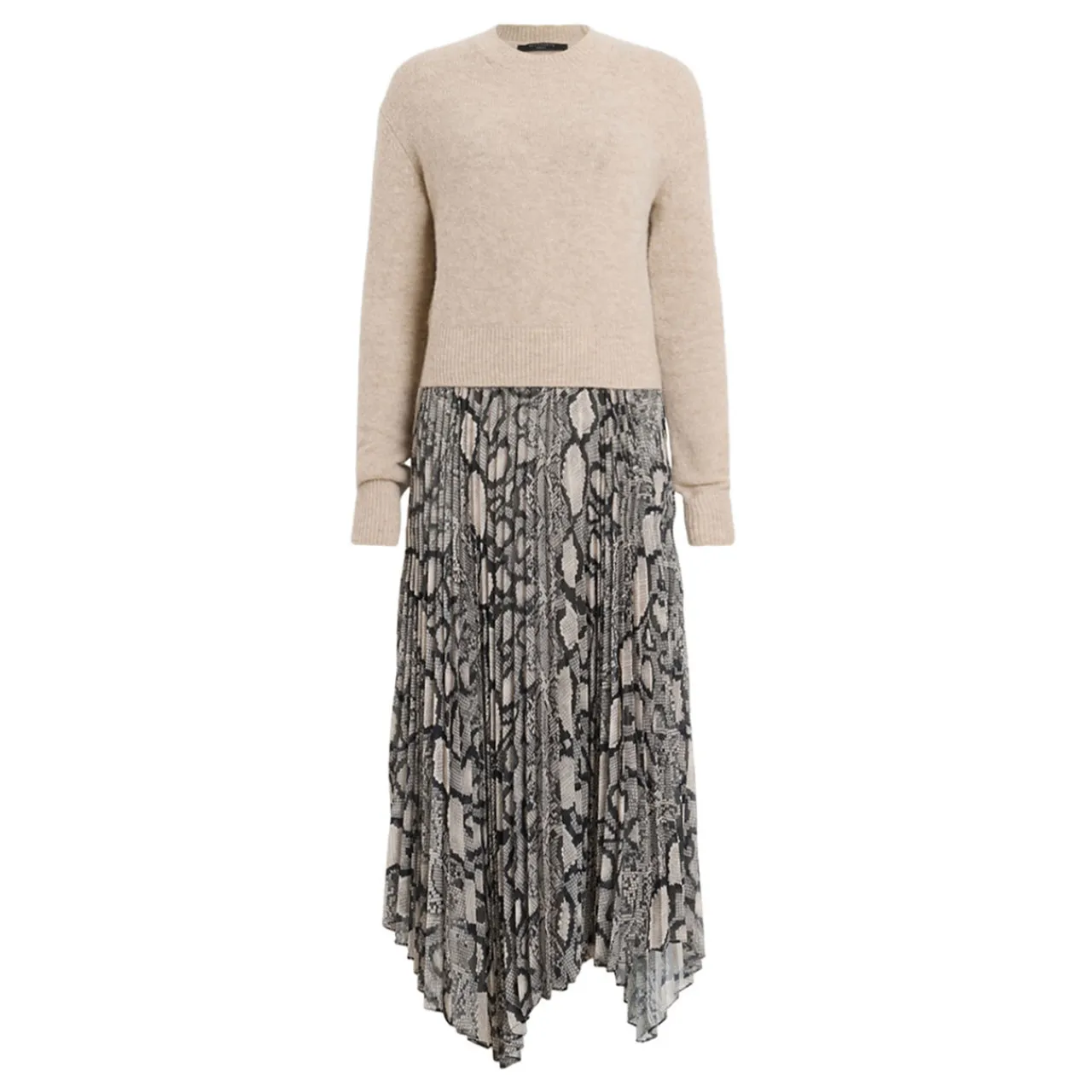 Outlet Donatella Two-Piece Knitted Snake Dress Women Dresses