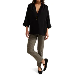 New Donna Dogtooth Straight Leg Trousers Women Trousers & Shorts