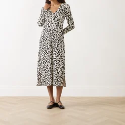 Clearance Doris Leopard Flared Dress Women Dresses