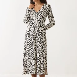 Clearance Doris Leopard Flared Dress Women Dresses