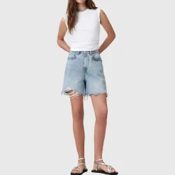 Clearance Doris Wide Leg Denim Shorts Women Trousers & Shorts