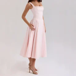 Dorothy Pleated Flared Sundress Women Dresses
