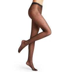 Hot Dot Pattern Tights Black Women Hosiery