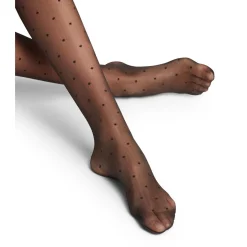 Hot Dot Pattern Tights Black Women Hosiery