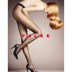 Hot Dot Pattern Tights Black Women Hosiery