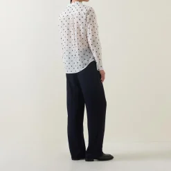 Outlet Dot Print Shirt Women Tops