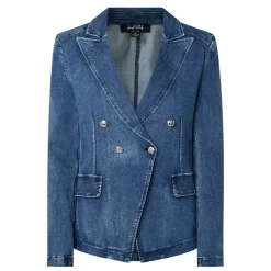 Online Double-Breasted Denim Blazer Women Coats & Jackets