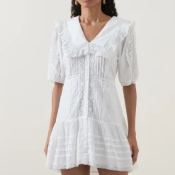 New Dove Embroidered Mini Dress Women Dresses