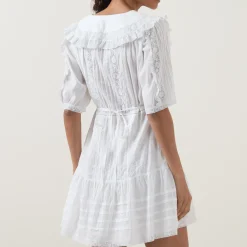 New Dove Embroidered Mini Dress Women Dresses