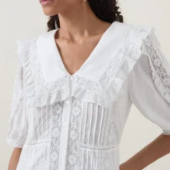 New Dove Embroidered Mini Dress Women Dresses