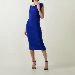 Outlet Draped Asymmetric Dress Women Dresses
