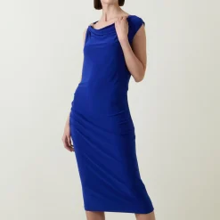 Outlet Draped Asymmetric Dress Women Dresses