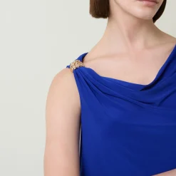 Outlet Draped Asymmetric Dress Women Dresses